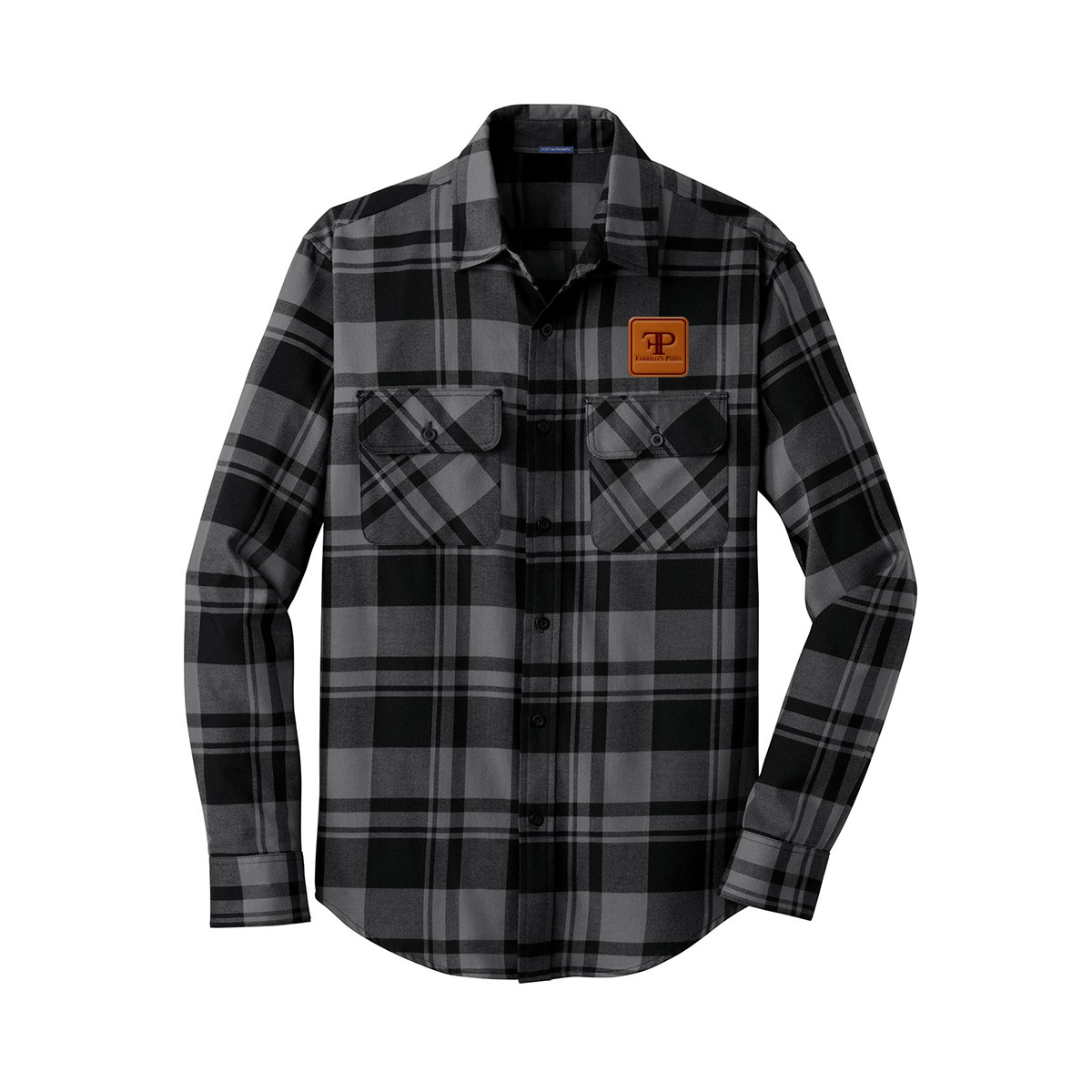Leather Patch Flannel Shirt